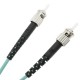 Cable de fibra óptica OM4 multimodo MMF duplex 50µm/125µm ST-ST de 25m