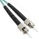 Cable de fibra óptica OM4 multimodo MMF duplex 50µm/125µm ST-ST de 25m