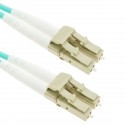 Cable de fibra óptica OM4 multimodo MMF duplex 50µm/125µm LC-LC de 15m