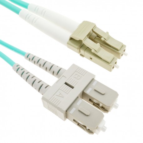 Cable de fibra óptica OM4 multimodo MMF duplex 50µm/125µm LC-SC de 20m