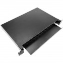 Patch Panel de fibra óptica 1U negro extraíble de 12 SC