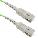 Cable de fibra óptica OM5 multimodo simplex 50µm/125µm SC/PC a SC/PC 100Gb de 50 cm