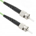 Cable de fibra óptica OM5 multimodo simplex 50µm/125µm ST/PC a ST/PC 100Gb de 1 m