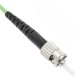 Cable de fibra óptica OM5 multimodo simplex 50µm/125µm ST/PC a ST/PC 100Gb de 1 m