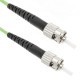 Cable de fibra óptica OM5 multimodo simplex 50µm/125µm ST/PC a ST/PC 100Gb de 10 m