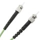 Cable de fibra óptica OM5 multimodo duplex 50µm/125µm ST/PC a ST/PC 100Gb de 20 m