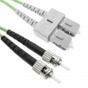 Cable de fibra óptica OM5 multimodo duplex 50µm/125µm ST/PC a SC/PC 100Gb de 5 m