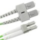 Cable de fibra óptica OM5 multimodo duplex 50µm/125µm LC/PC a SC/PC 100Gb de 50 cm