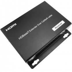 Extensor HDMI UltraHD 4K 2K FullHD 1080p Cat.5e Cat.6 HDBaseT HDBT POC 100m - Receptor