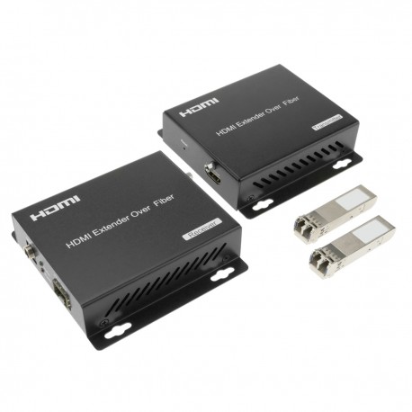 Extensor HDMI Ultra HD 4K por fibra óptica multimodo LC duplex 300 m