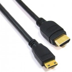 Cable HDMI de tipo A macho a C macho de 2 m