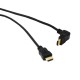 Cable HDMI de tipo HDMI-A macho a HDMI-A macho angulo izquierda 25cm