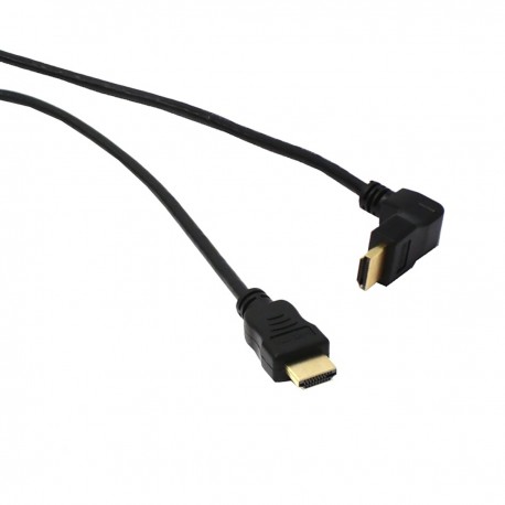 Cable HDMI de tipo HDMI-A macho a HDMI-A macho angulo izquierda 50cm