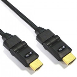 Cable HDMI-A macho a HDMI-A macho de 1m con rotación de 180 grados