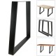 Pies rectangulares para mesa. Patas en acero negro 700 x 85 x 720 mm 2-pack