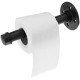 Portarrollos WC de 200 mm para papel higiénico de acero. Tubo industrial y vintage
