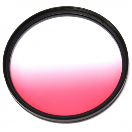Filtro fotografia color gradual rosa para objetivo de 77 mm