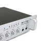 Amplificador para sonorización profesional de 150W 110V 5 zonas con MIC AUX FM MP3 rack