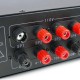 Amplificador para sonorización profesional de 450W 110V 4 zonas con MIC AUX MP3 rack