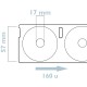 Rollo bobina de 160 etiquetas adhesivas compatibles con Dymo S0719250 y Dymo 14681 57mm DVD 4-pack
