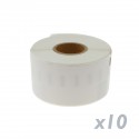 Rollo bobina de 260 etiquetas adhesivas compatibles con Dymo S0722400 y Dymo 99012 36x89mm 10-pack