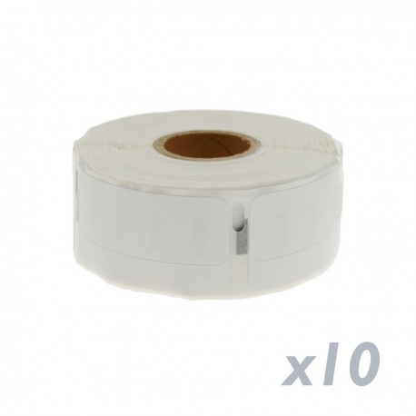 Rollo bobina de 500 etiquetas adhesivas compatibles con Dymo S0722550 y Dymo 11355 19x51mm 10-pack