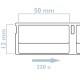 Rollo bobina de 220 etiquetas adhesivas compatibles con Dymo S0722460 y Dymo 99017 50x12mm