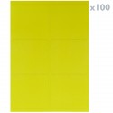 Etiquetas adhesivas amarillas para impresora A4 99.1x93.1mm 100 hojas