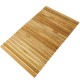 Alfombra para ducha y baño rectangular y enrollable 46 x 30 cm de madera de teca certificada