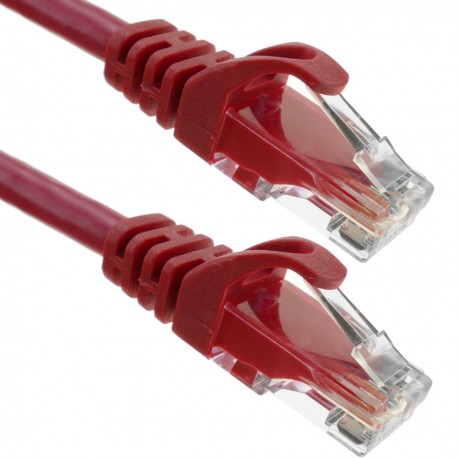 Cable de red ethernet LAN UTP RJ45 Cat.6a rojo 15 m