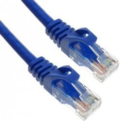 Cable de red ethernet LAN UTP RJ45 Cat.6a azul 25 cm