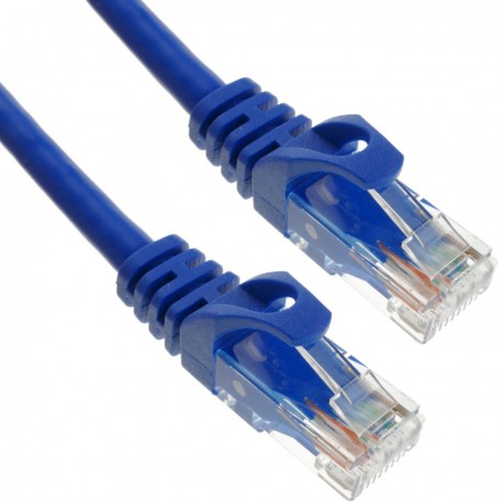 Cable de red ethernet LAN UTP RJ45 Cat.6a azul 50 cm