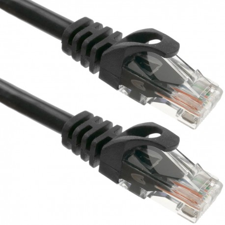 Cable de red ethernet LAN UTP RJ45 Cat.6a negro 25 cm