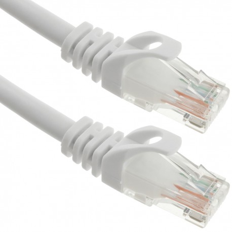 Cable de red ethernet LAN UTP RJ45 Cat.6a blanco 1 m