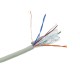 Bobina cable FTP categoría 6 24AWG flexible gris 100m