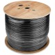 Bobina cable de red FTP Cat.6 23AWG para exteriores rígido negro 305m