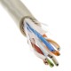 Bobina de cable de red LAN UTP categoría cat.6 24AWG CCA rígido gris 100m