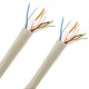 Bobina de cable de red LAN UTP categoría cat.6 24AWG CCA rígido gris 100m