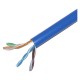 Bobina cable UTP categoría 5e 24AWG CCA rígido azul 100m