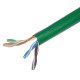Bobina cable UTP categoría 6 24AWG CCA rígido verde 100m