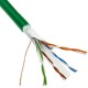 Bobina cable FTP categoría 6 24AWG CCA rígido verde 100m