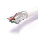 Bobina cable FTP categoría 6 24AWG CCA rígido blanco 100m