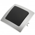 Interruptor de cruzamiento empotrable con marco 80x80mm serie Lille de color plata y gris