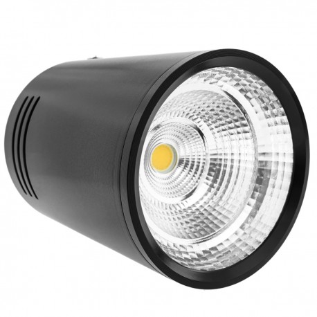 Foco LED de superficie Lámpara COB 7W 220VAC 3000K negra 75mm