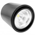 Foco LED de superficie Lámpara COB 5W 220VAC 6000K negra 90mm