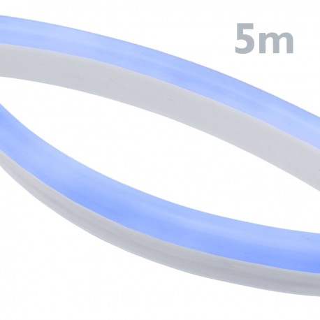 Tira luz flexible LED Neón Flex LNF 16x8mm 220VAC de 5m azul
