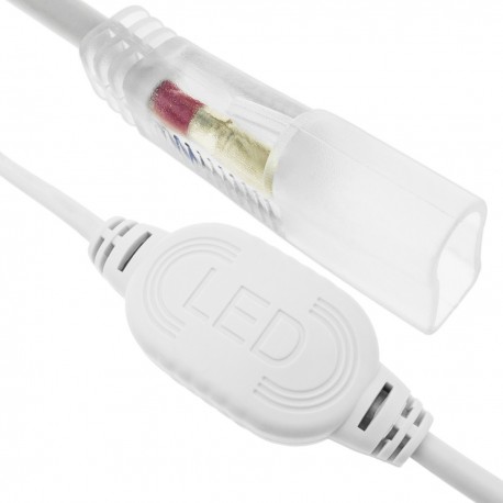 Enchufe conexión eléctrica para LED Neón Flex LNF 2 pin 16x8mm 220VAC