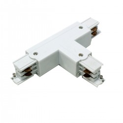 Unión empalme triple para carril rail de luz de techo 3-via blanco