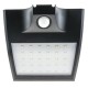 Aplique solar LED Lámpara recargable de pared con sensor de movimiento y oscuridad IP44 2W