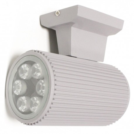 Foco LED gris con soporte de pared 157x155x97mm 6W blanco con luz fría día